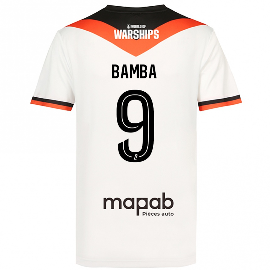 Gyermek Labdarúgás Mohamed Bamba #9 Fehér Idegenbeli Jersey 2024/25 Mez Póló Ing