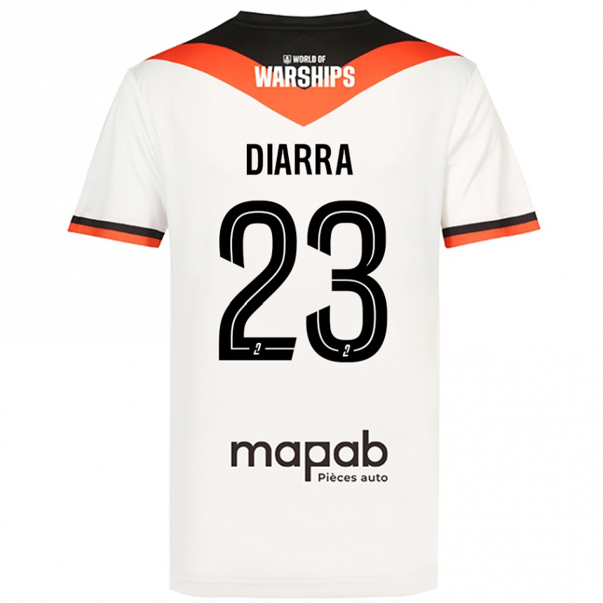 Gyermek Labdarúgás Stéphane Diarra #23 Fehér Idegenbeli Jersey 2024/25 Mez Póló Ing