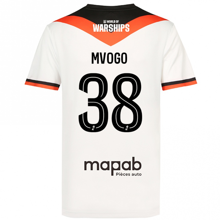 Gyermek Labdarúgás Yvon Mvogo #38 Fehér Idegenbeli Jersey 2024/25 Mez Póló Ing