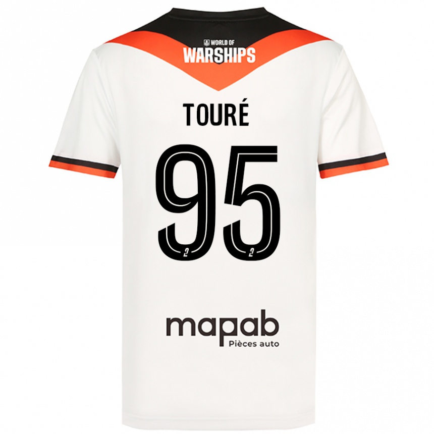 Gyermek Labdarúgás Isaak Touré #95 Fehér Idegenbeli Jersey 2024/25 Mez Póló Ing