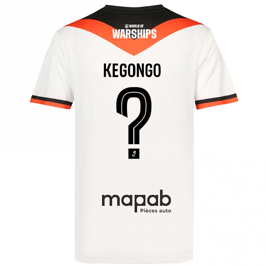 Gyermek Labdarúgás Clarence Kegongo #0 Fehér Idegenbeli Jersey 2024/25 Mez Póló Ing