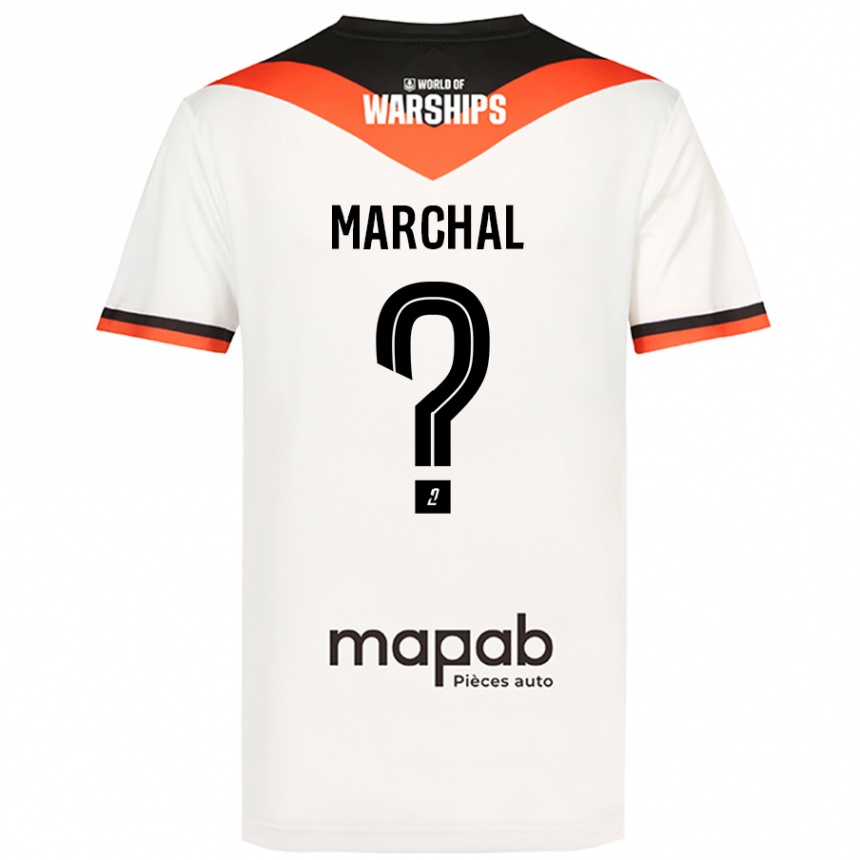 Gyermek Labdarúgás Noam Marchal #0 Fehér Idegenbeli Jersey 2024/25 Mez Póló Ing