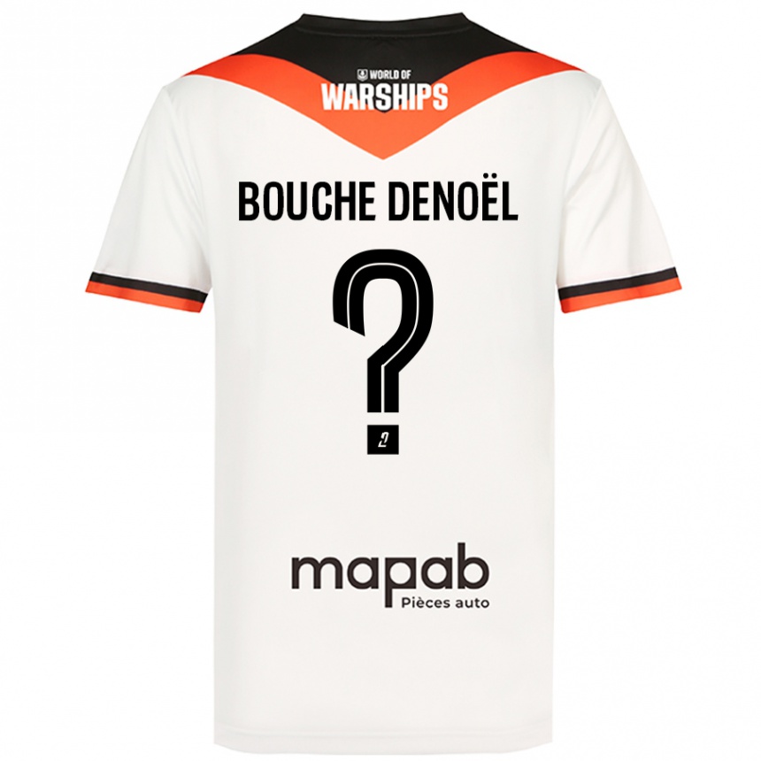 Gyermek Labdarúgás Max Bouche Denoël #0 Fehér Idegenbeli Jersey 2024/25 Mez Póló Ing