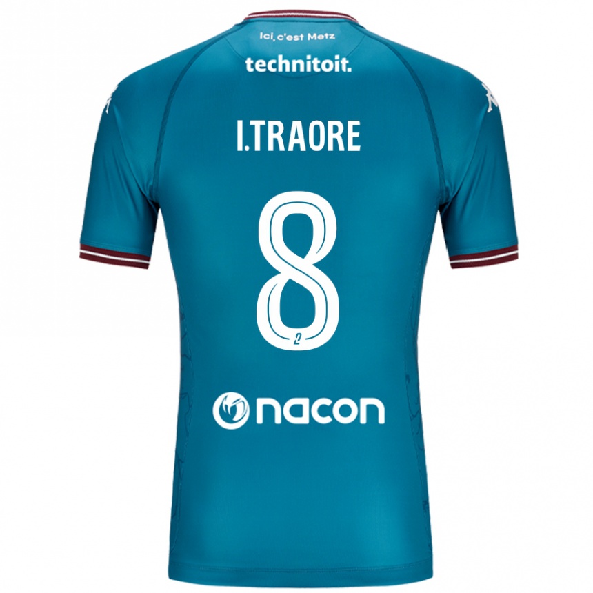 Gyermek Labdarúgás Ismaël Traoré #8 Bleu Benzin Idegenbeli Jersey 2024/25 Mez Póló Ing