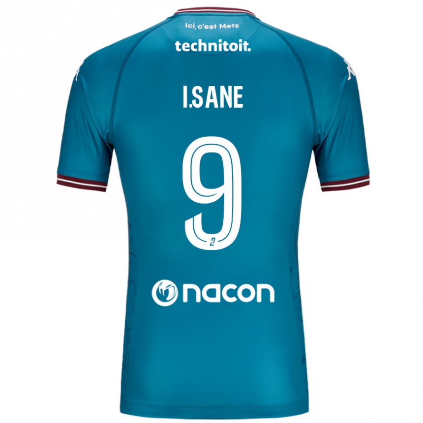 Gyermek Labdarúgás Ibou Sané #9 Bleu Benzin Idegenbeli Jersey 2024/25 Mez Póló Ing