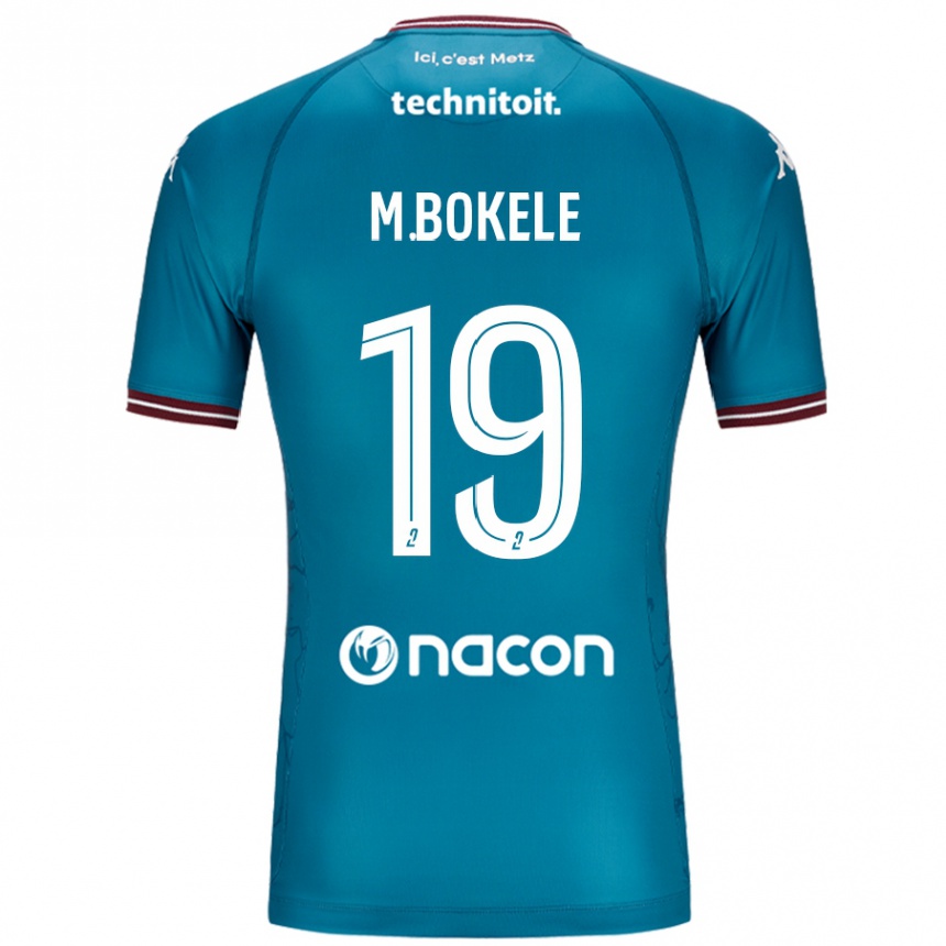 Gyermek Labdarúgás Morgan Bokele #19 Bleu Benzin Idegenbeli Jersey 2024/25 Mez Póló Ing