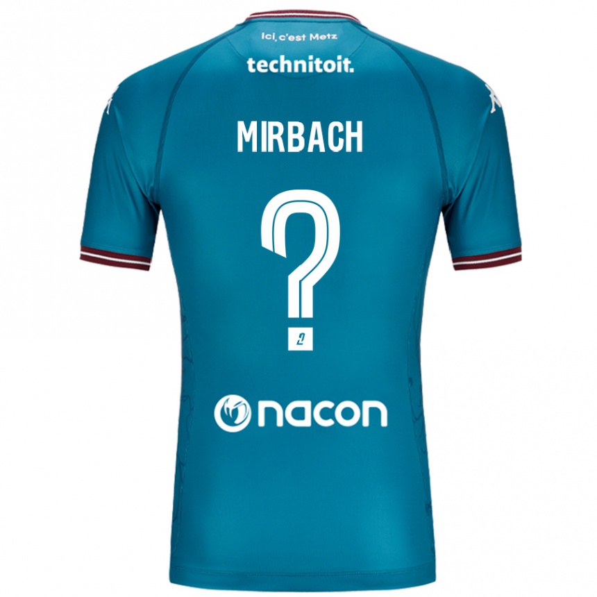 Gyermek Labdarúgás Alexis Mirbach #0 Bleu Benzin Idegenbeli Jersey 2024/25 Mez Póló Ing