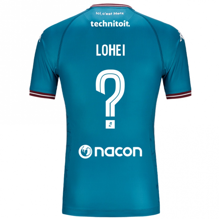 Gyermek Labdarúgás Fabio Lohei #0 Bleu Benzin Idegenbeli Jersey 2024/25 Mez Póló Ing