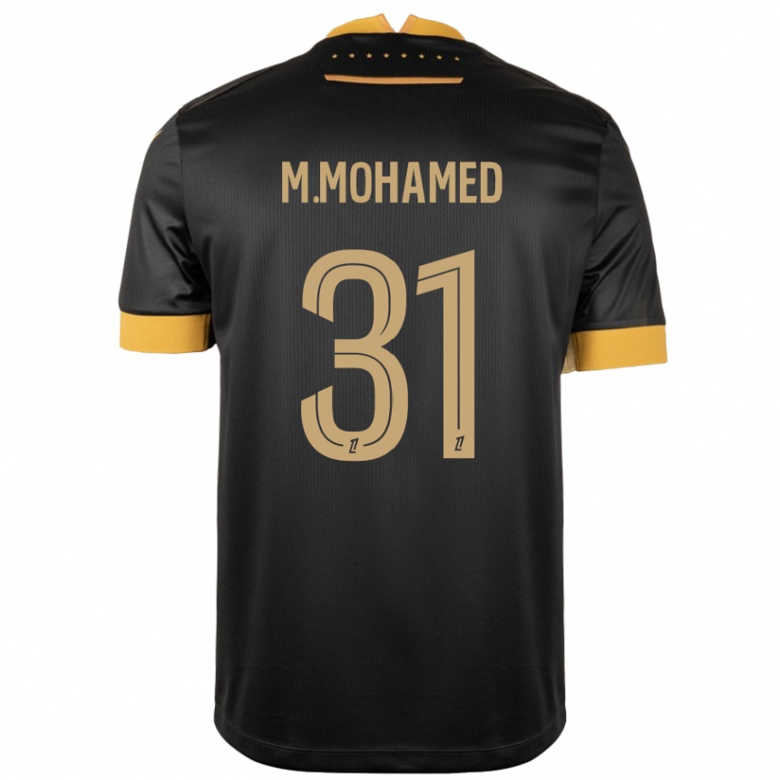 Gyermek Labdarúgás Mostafa Mohamed #31 Fekete Barna Idegenbeli Jersey 2024/25 Mez Póló Ing