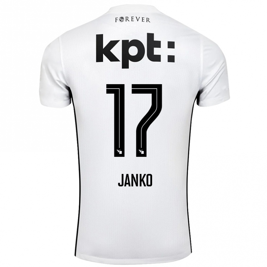 Gyermek Labdarúgás Saidy Janko #17 Fehér Fekete Idegenbeli Jersey 2024/25 Mez Póló Ing