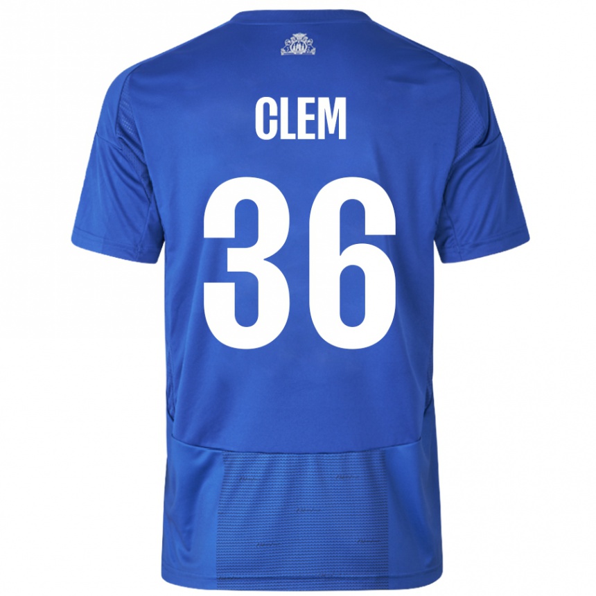 Gyermek Labdarúgás William Clem #36 Fehér Kék Idegenbeli Jersey 2024/25 Mez Póló Ing