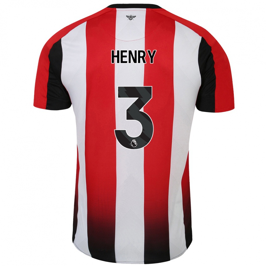 Férfi Labdarúgás Rico Henry #3 Piros Fehér Hazai Jersey 2024/25 Mez Póló Ing