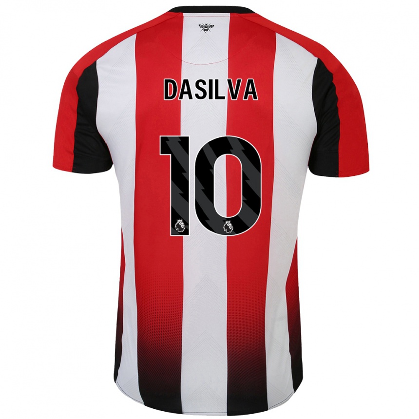 Férfi Labdarúgás Josh Dasilva #10 Piros Fehér Hazai Jersey 2024/25 Mez Póló Ing