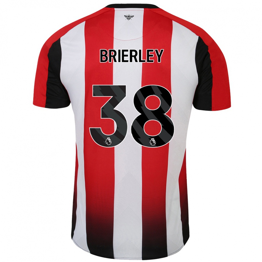 Férfi Labdarúgás Ethan Brierley #38 Piros Fehér Hazai Jersey 2024/25 Mez Póló Ing