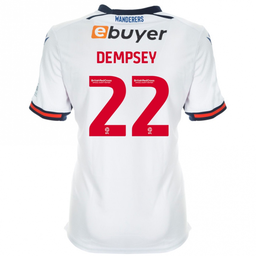 Férfi Labdarúgás Kyle Dempsey #22 Fehér Hazai Jersey 2024/25 Mez Póló Ing