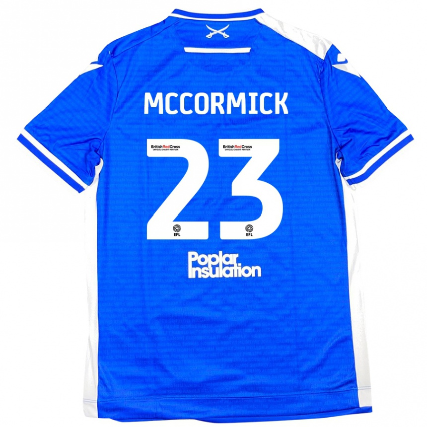 Férfi Labdarúgás Luke Mccormick #23 Kék Fehér Hazai Jersey 2024/25 Mez Póló Ing