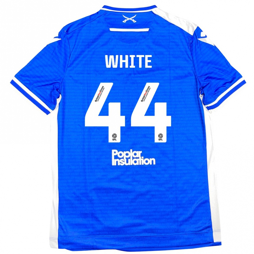 Férfi Labdarúgás Charlie White #44 Kék Fehér Hazai Jersey 2024/25 Mez Póló Ing