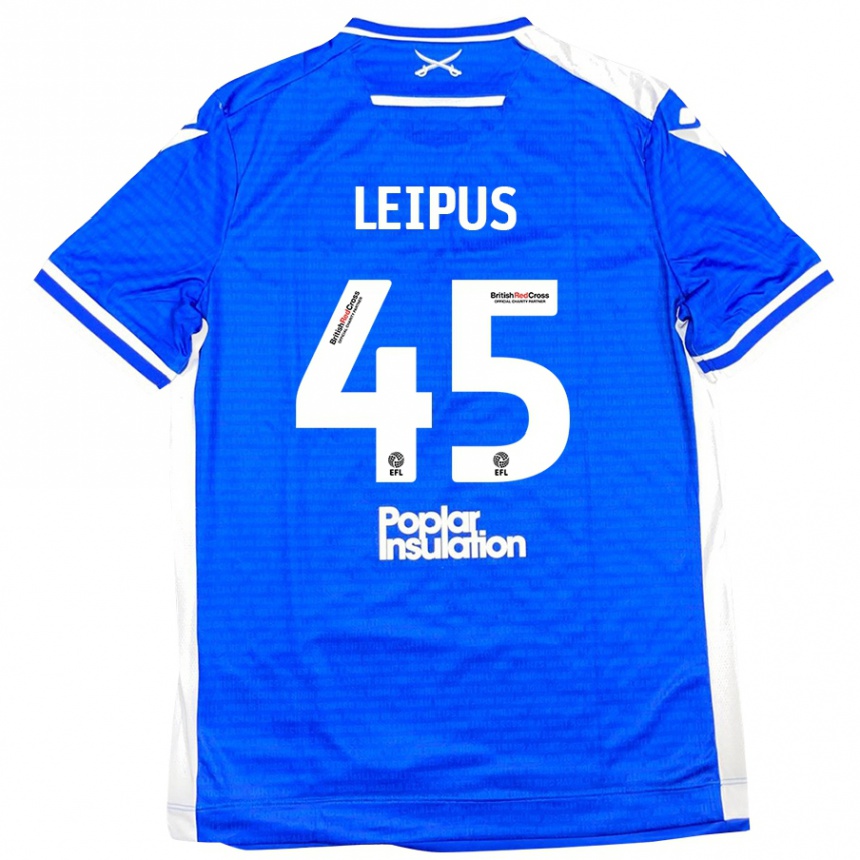 Férfi Labdarúgás Brooklyn Leipus #45 Kék Fehér Hazai Jersey 2024/25 Mez Póló Ing