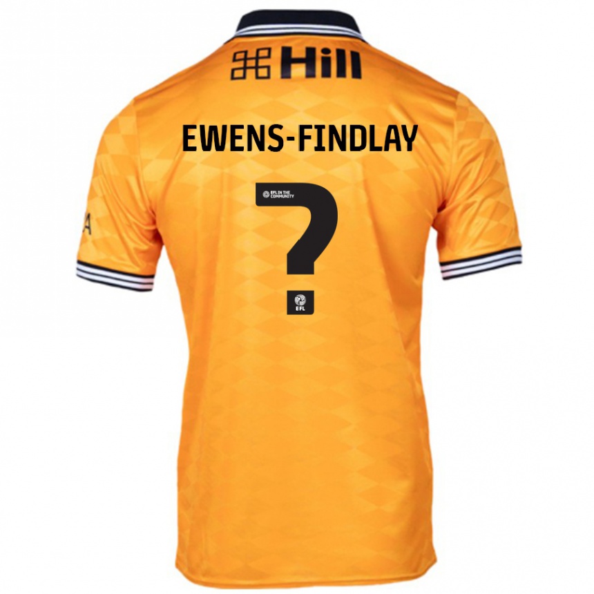 Férfi Labdarúgás Ty Ewens-Findlay #0 Narancs Hazai Jersey 2024/25 Mez Póló Ing