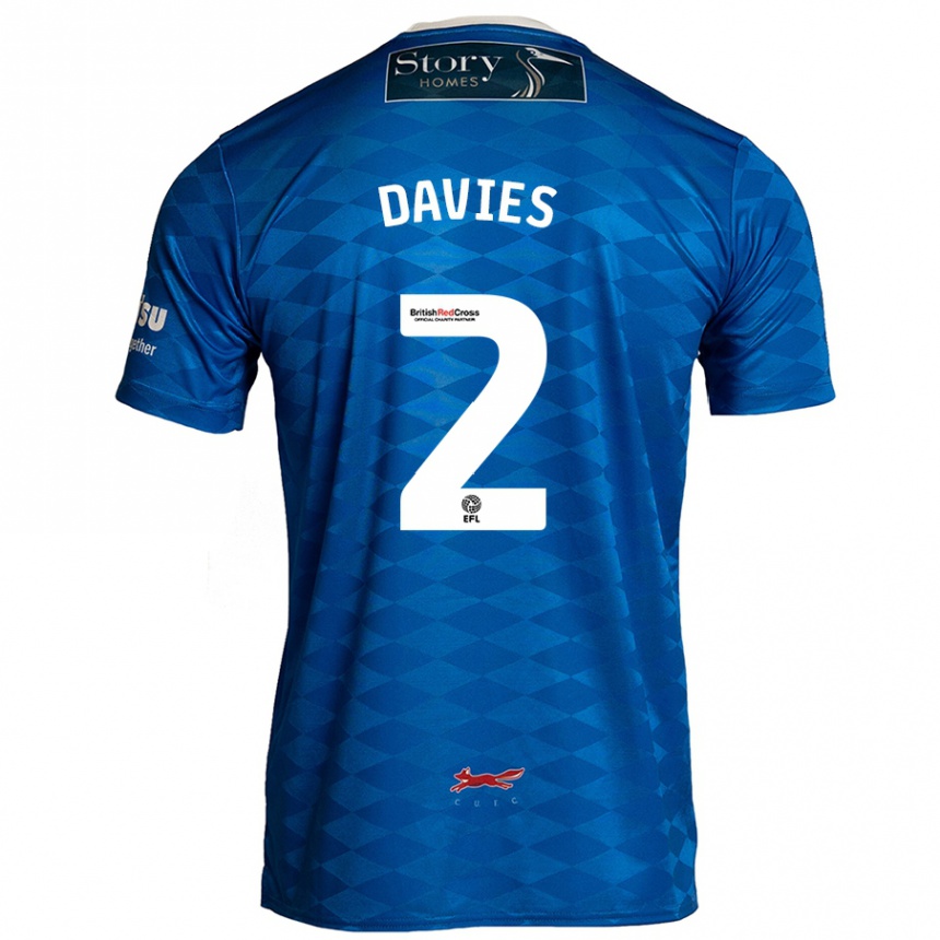 Férfi Labdarúgás Archie Davies #2 Kék Hazai Jersey 2024/25 Mez Póló Ing