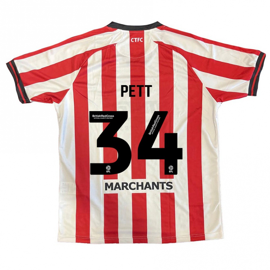 Férfi Labdarúgás Tom Pett #34 Piros Fehér Hazai Jersey 2024/25 Mez Póló Ing