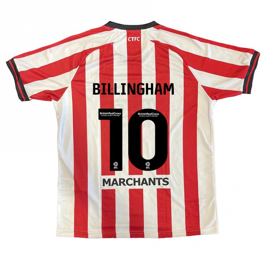 Férfi Labdarúgás Lily Billingham #10 Piros Fehér Hazai Jersey 2024/25 Mez Póló Ing