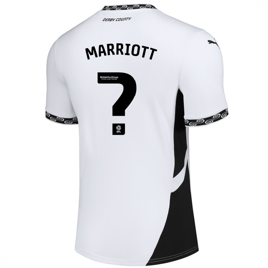 Férfi Labdarúgás Tom Marriott #0 Fehér Fekete Hazai Jersey 2024/25 Mez Póló Ing