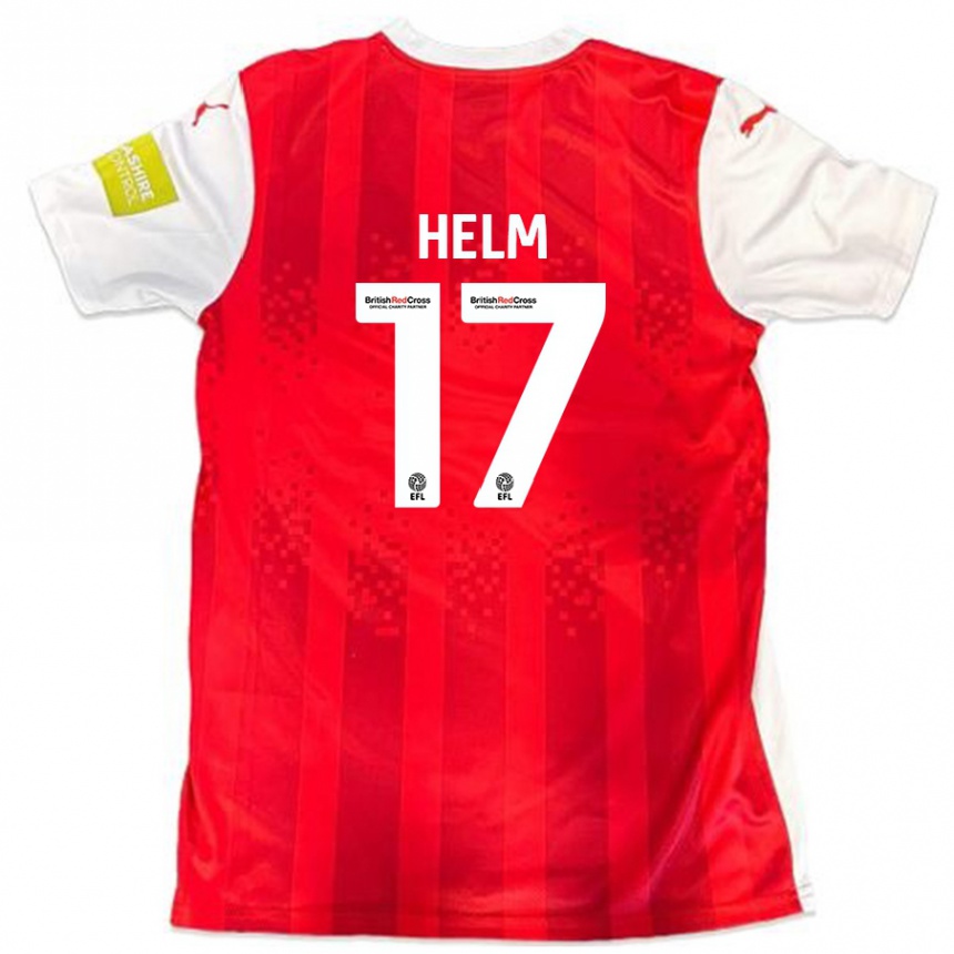 Férfi Labdarúgás Mark Helm #17 Piros Fehér Hazai Jersey 2024/25 Mez Póló Ing