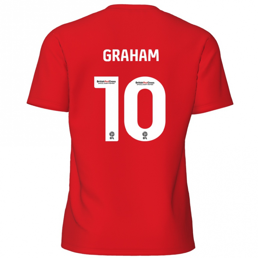 Férfi Labdarúgás Jordan Graham #10 Piros Hazai Jersey 2024/25 Mez Póló Ing