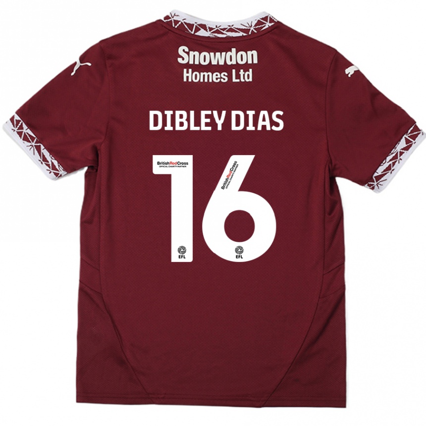 Férfi Labdarúgás Matt Dibley-Dias #16 Burgundia Hazai Jersey 2024/25 Mez Póló Ing