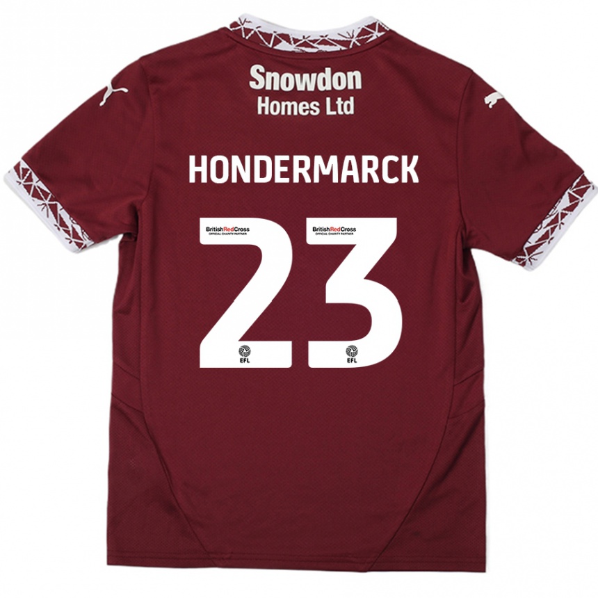 Férfi Labdarúgás William Hondermarck #23 Burgundia Hazai Jersey 2024/25 Mez Póló Ing