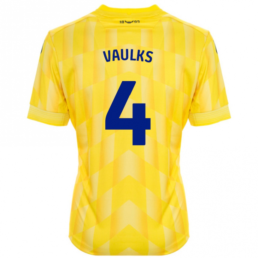 Férfi Labdarúgás Will Vaulks #4 Sárga Hazai Jersey 2024/25 Mez Póló Ing