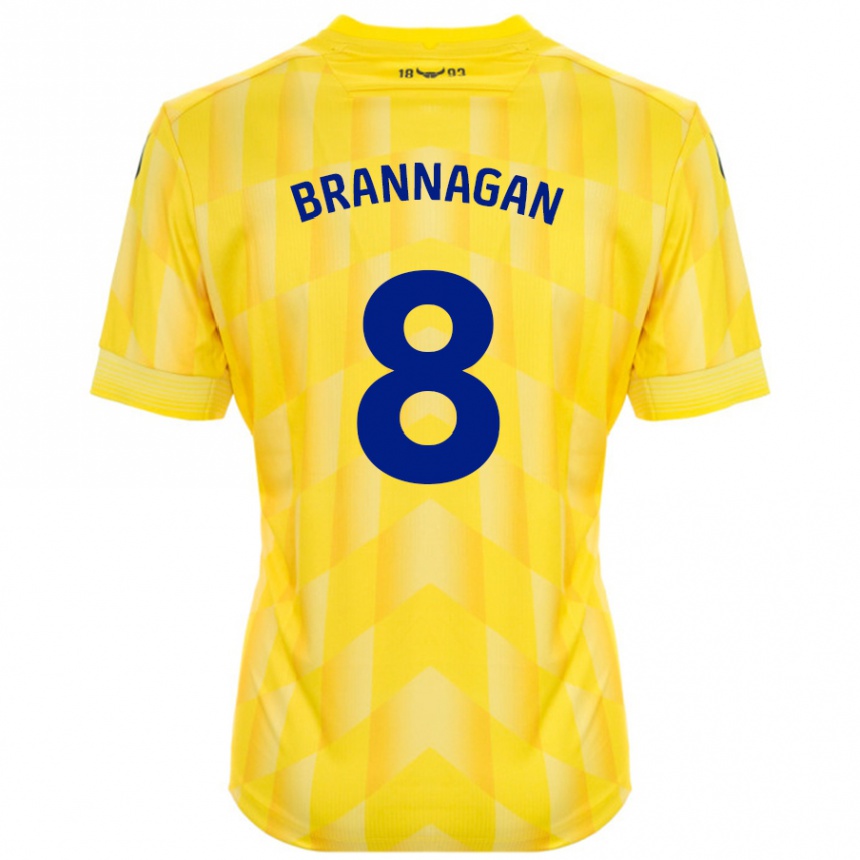 Férfi Labdarúgás Cameron Brannagan #8 Sárga Hazai Jersey 2024/25 Mez Póló Ing