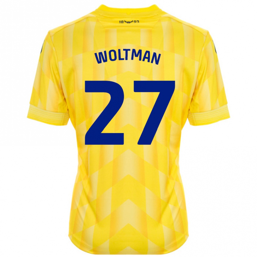 Férfi Labdarúgás Max Woltman #27 Sárga Hazai Jersey 2024/25 Mez Póló Ing