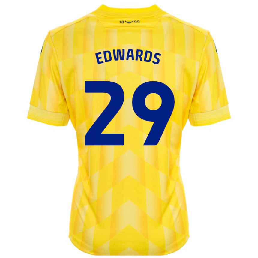 Férfi Labdarúgás Kyle Edwards #29 Sárga Hazai Jersey 2024/25 Mez Póló Ing