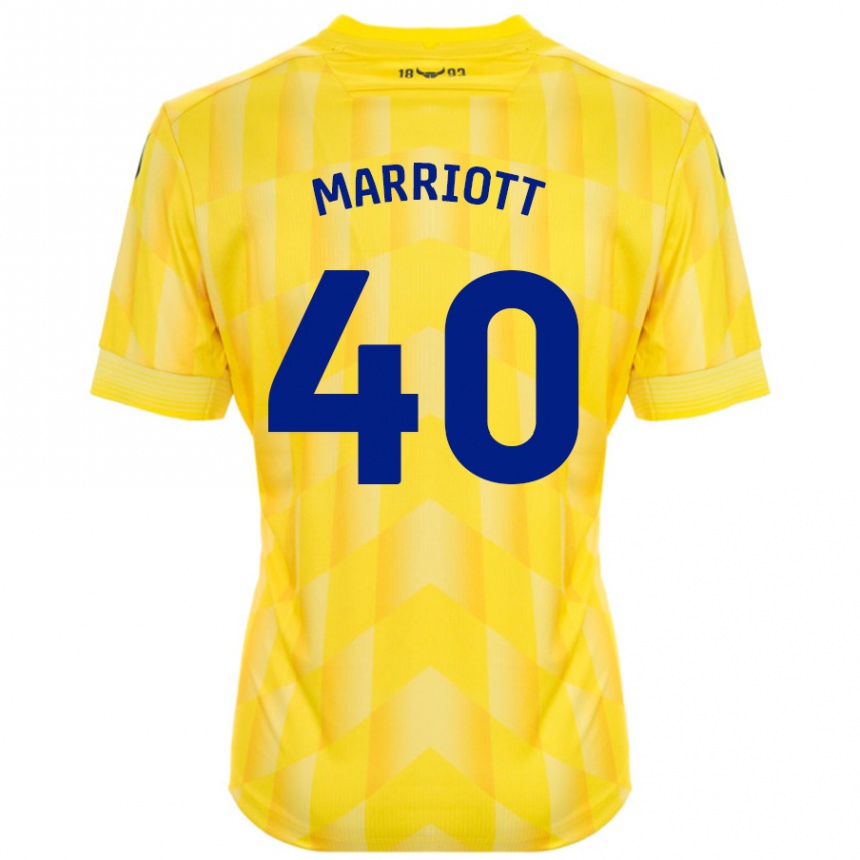 Férfi Labdarúgás Monty Marriott #40 Sárga Hazai Jersey 2024/25 Mez Póló Ing