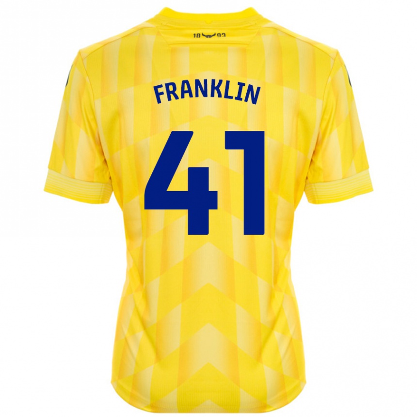 Férfi Labdarúgás George Franklin #41 Sárga Hazai Jersey 2024/25 Mez Póló Ing