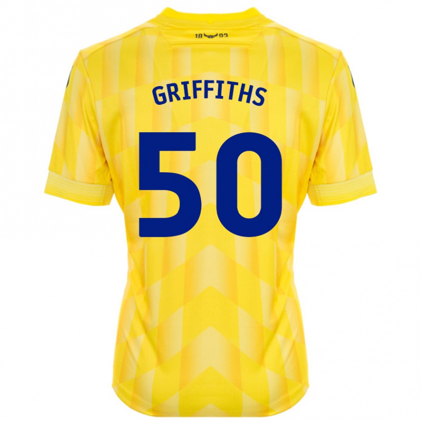 Férfi Labdarúgás Louis Griffiths #50 Sárga Hazai Jersey 2024/25 Mez Póló Ing