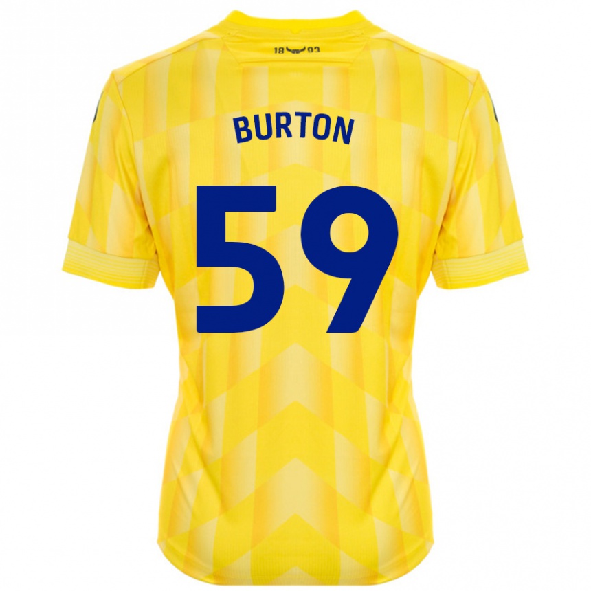 Férfi Labdarúgás Kasway Burton #59 Sárga Hazai Jersey 2024/25 Mez Póló Ing