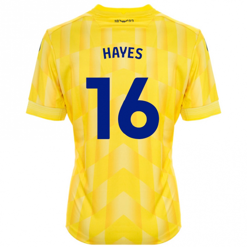 Férfi Labdarúgás Georgia Hayes #16 Sárga Hazai Jersey 2024/25 Mez Póló Ing