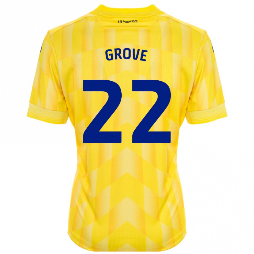 Férfi Labdarúgás Jade Grove #22 Sárga Hazai Jersey 2024/25 Mez Póló Ing