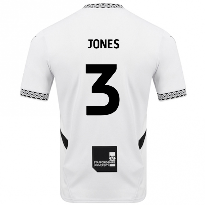 Férfi Labdarúgás Dan Jones #3 Fehér Hazai Jersey 2024/25 Mez Póló Ing