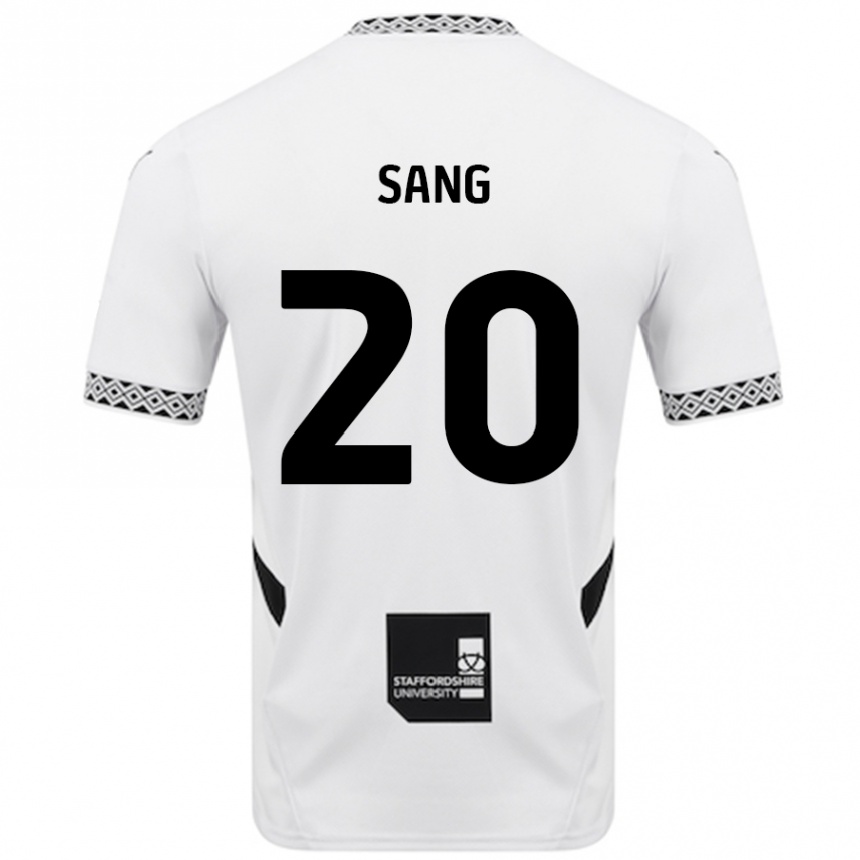 Férfi Labdarúgás Tom Sang #20 Fehér Hazai Jersey 2024/25 Mez Póló Ing