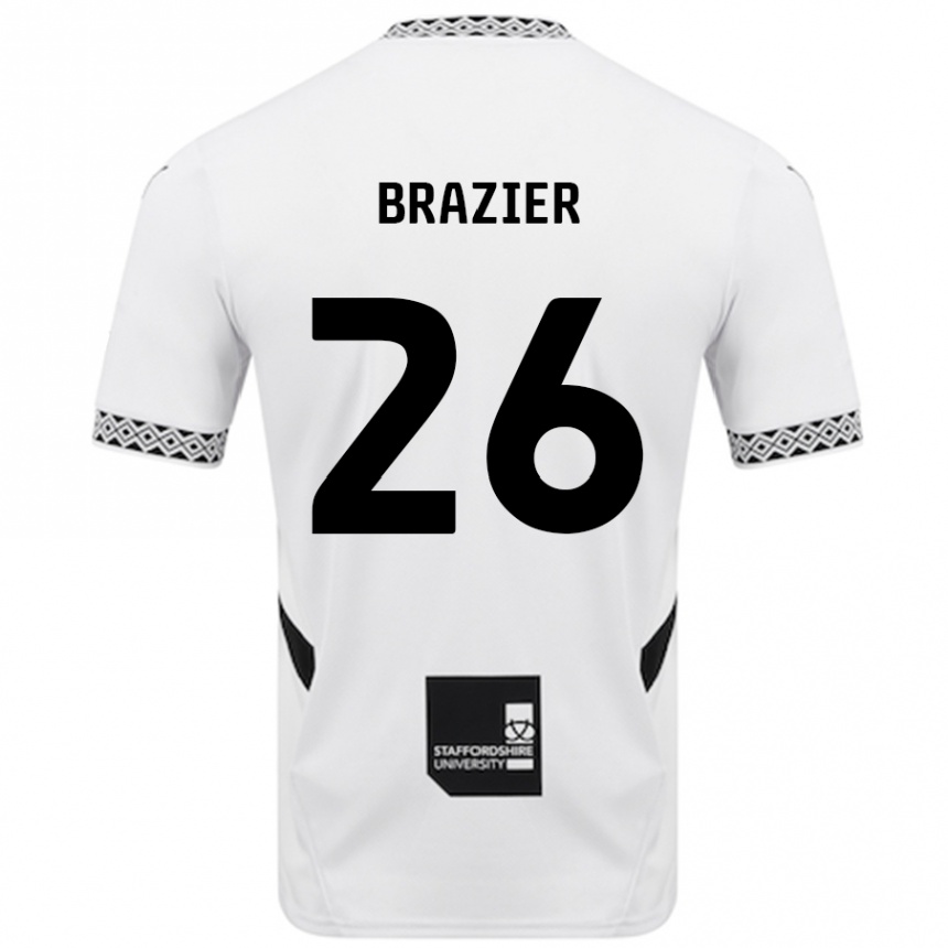 Férfi Labdarúgás Liam Brazier #26 Fehér Hazai Jersey 2024/25 Mez Póló Ing