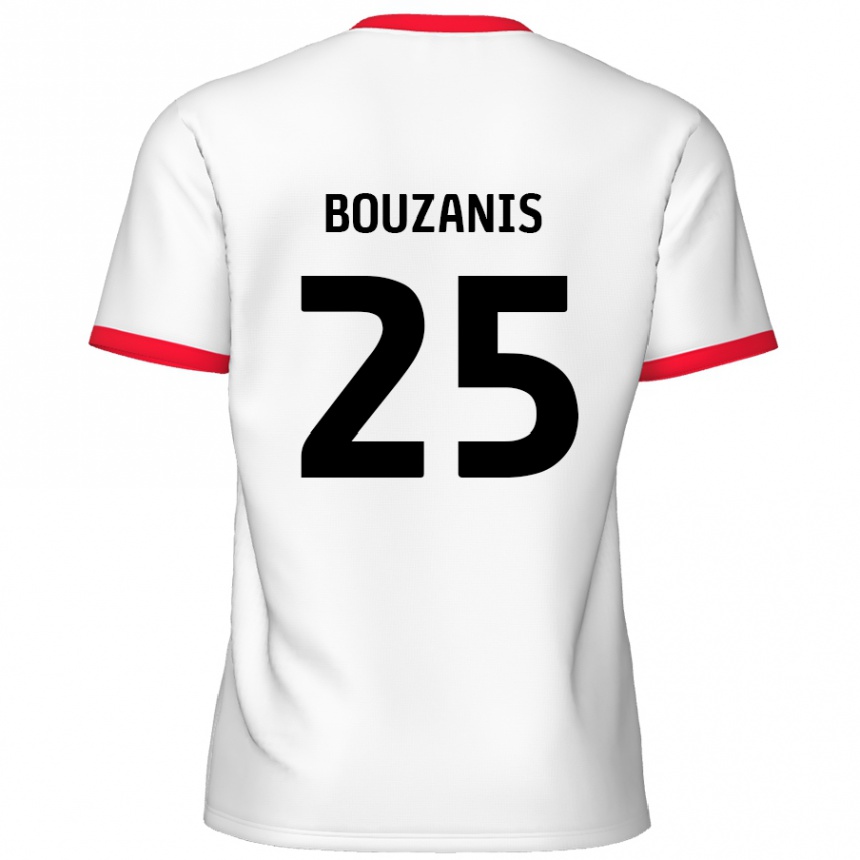 Férfi Labdarúgás Dean Bouzanis #25 Fehér Piros Hazai Jersey 2024/25 Mez Póló Ing