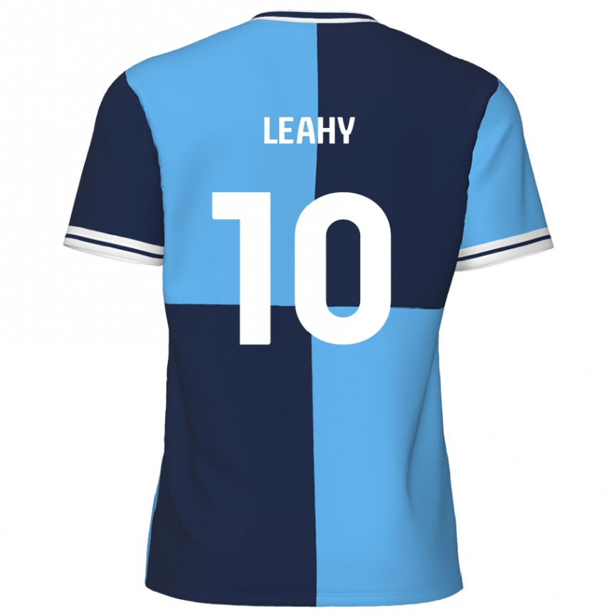 Férfi Labdarúgás Luke Leahy #10 Égszínkék Sötétkék Hazai Jersey 2024/25 Mez Póló Ing