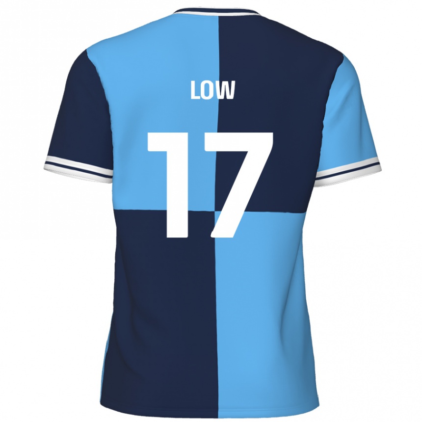 Férfi Labdarúgás Joe Low #17 Égszínkék Sötétkék Hazai Jersey 2024/25 Mez Póló Ing