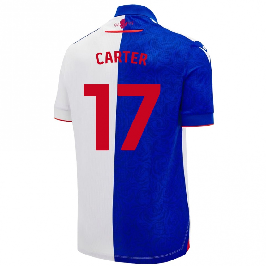 Férfi Labdarúgás Hayden Carter #17 Égszínkék Fehér Hazai Jersey 2024/25 Mez Póló Ing