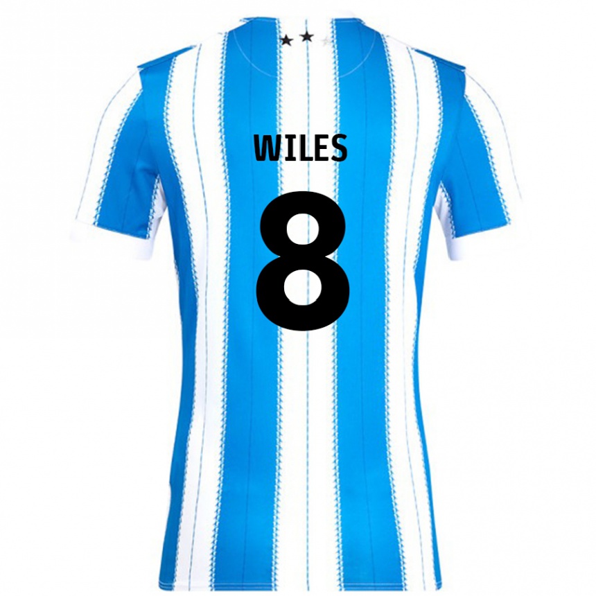 Férfi Labdarúgás Ben Wiles #8 Kék Fehér Hazai Jersey 2024/25 Mez Póló Ing