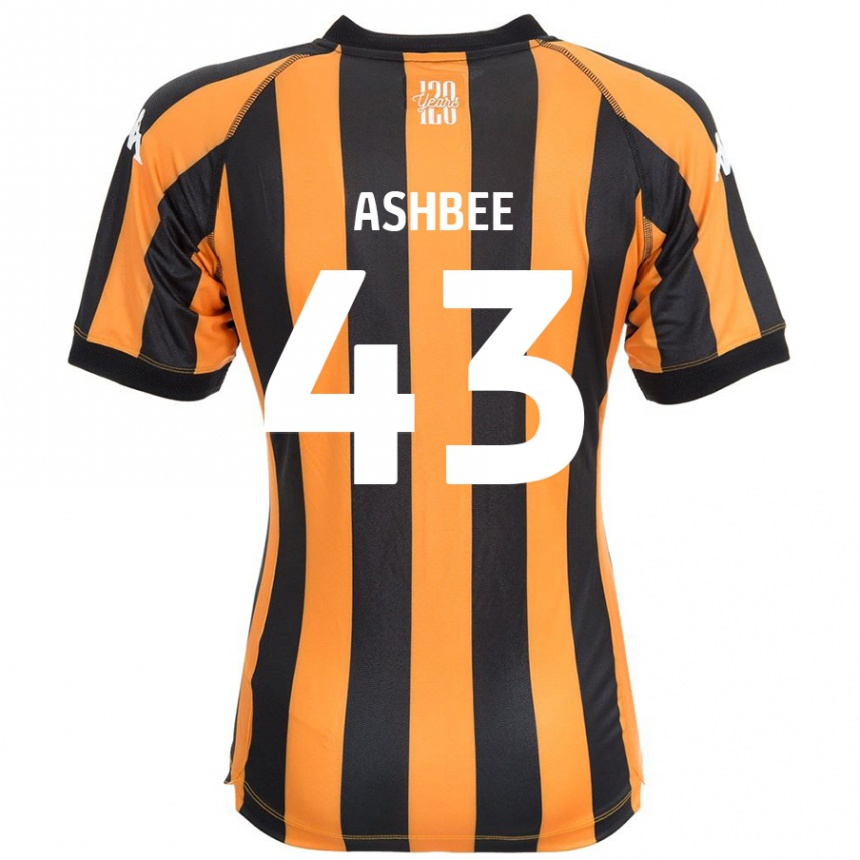 Férfi Labdarúgás Stanley Ashbee #43 Fekete Borostyán Hazai Jersey 2024/25 Mez Póló Ing